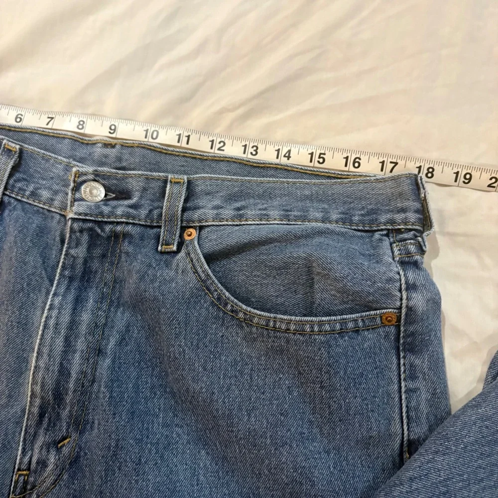 Levis 505 Mens Regular Fit Straight Leg Jeans Blue Medium Wash W36 L34 Zip Fly